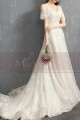 V-Neck Embroidered Bodice Bohemian Wedding Dresses With Flounce Sleeve - Ref M1906 - 03