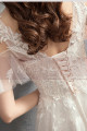 V-Neck Embroidered Bodice Bohemian Wedding Dresses With Flounce Sleeve - Ref M1906 - 05