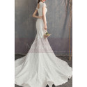 High Collar Lace Mermaid Wedding Gowns With Sleeves - Ref M1907 - 02