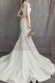 High Collar Lace Mermaid Wedding Gowns With Sleeves - Ref M1907 - 02
