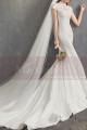 High Collar Lace Mermaid Wedding Gowns With Sleeves - Ref M1907 - 08