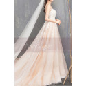 Ivory Spaghetti Strap Ball Gown Wedding Dresses Sweetheart Bodice with Lace Appliqued And Court Train - Ref M1912 - 06