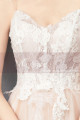 Ivory Spaghetti Strap Ball Gown Wedding Dresses Sweetheart Bodice with Lace Appliqued And Court Train - Ref M1912 - 04