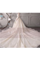 Wedding Dresses With Illusion Lace Long Length Sleeves And Deep Scooped Back - Ref M1914 - 06