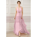 Open Back Sexy Powder Pink Evening Dresses With Slit - Ref L758 - 02