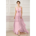 robe de soirée rose poudre dos ouvert - Ref L758 - 02