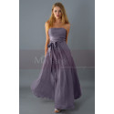 Taupe Semi-Formal Long Dress For Bridesmaid - Ref L083 - 02