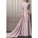 Embroidered Pink Long Formal Gowns With Sleeves - Ref L1934 - 03