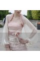 Long sleeve pink shrugs for weddings - Ref BOL007 - 02