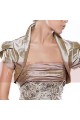 Cheap brown satin wedding guest bolero - Ref BOL011 - 02