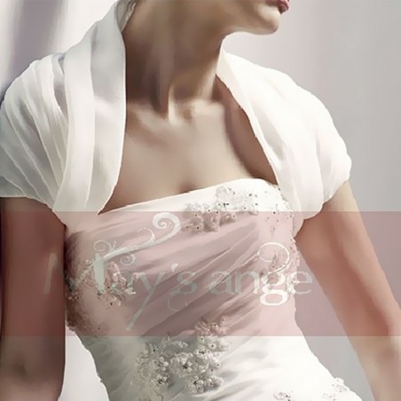 Cap sleeve white bolero shrug wedding