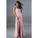 Pink Sexy Cocktail Dress One Embroidered Strap And Slit - Ref L160 - 02