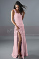 Pink Sexy Cocktail Dress One Embroidered Strap And Slit - Ref L160 - 02