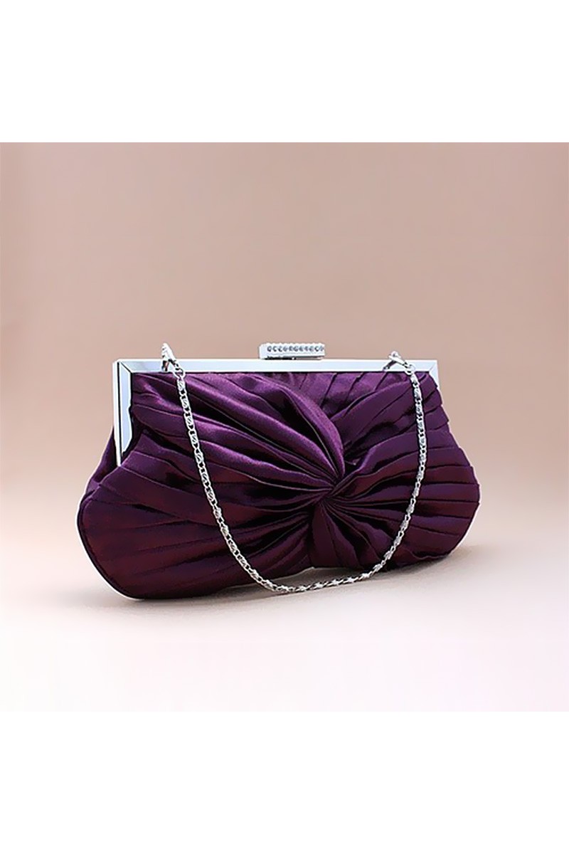 Sac soirée violet satin charisme - Ref SAC041 - 01 Sac soirée violet satin charisme - Ref SAC041 - 01