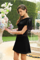 Black  Cocktail dress chic a lace pretty cuff A vosge - Ref C822 - 02