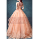 Embroidered Peach Ever Pretty Bridesmaid Dresses Ruffle Skirt - Ref P1903 - 02