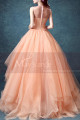 Embroidered Peach Ever Pretty Bridesmaid Dresses Ruffle Skirt - Ref P1903 - 02