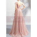 Long Tulle Embellished V-Neck Backless Prom Dress - Ref L1941 - 03