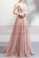 Long Tulle Embellished V-Neck Backless Prom Dress - Ref L1941 - 04