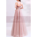 Embroidered-Bodice Pink Long Ball-Gown-Style Prom Dress - Ref L1938 - 04