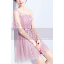 Pink Short Bridesmaid One-Shoulder Dresses - Ref C1920 - 03