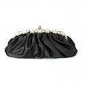 Fashion cheap satin black evening bag - Ref SAC064 - 02