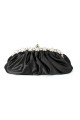 Fashion cheap satin black evening bag - Ref SAC064 - 02
