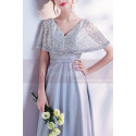 V-Neck Beaded Bodice Mother Of The Bride Dress - Ref L1942 - 04