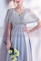 V-Neck Beaded Bodice Mother Of The Bride Dress - Ref L1942 - 04