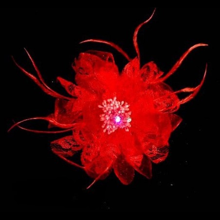 Pretty Red Flower Hair Comb for Wedding