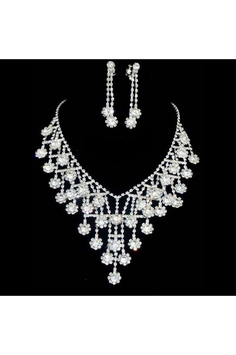Parure Fleur en Folie E028 - Ref E028 - 01 Parure Fleur en Folie E028 - Ref E028 - 01