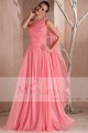 copy of Evening gown dress Orange Coral with one veil strap - Ref L240 Promo - 05