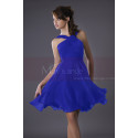 Robe de cocktail violet foncé Passiflore - Ref C080 - 027