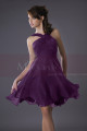 Robe de cocktail violet foncé Passiflore - Ref C080 - 037