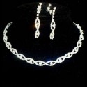 Rhinestone eye bridal jewelry necklace - Ref E035 - 02
