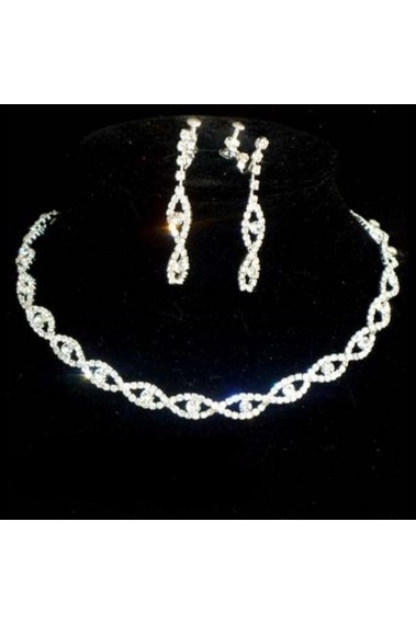 Rhinestone eye bridal jewelry necklace - E035 #1