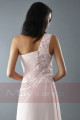 Pink Sexy Cocktail Dress One Embroidered Strap And Slit - Ref L160 - 03