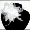 White Wedding necklace light feather - Ref B018 - 02