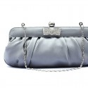 Chic pale grey clutch bag for weddings - Ref SAC081 - 02