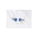 Boucles d'oreilles saphir bleu - Ref B089 - 02