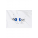 Cheap Wedding brass blue stud earrings - Ref B089 - 02