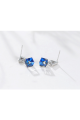 Cheap Wedding brass blue stud earrings - Ref B089 - 02