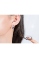 Boucles d'oreilles saphir bleu - Ref B089 - 04