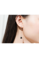 Affordable Fancy black pendant earrings - Ref B090 - 04