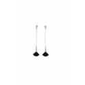 Affordable Fancy black pendant earrings - Ref B090 - 05