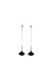 Affordable Fancy black pendant earrings - Ref B090 - 05