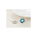 Boucles d'oreilles strass bleu - Ref B091 - 02