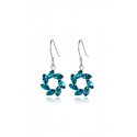 Boucles d'oreilles strass bleu - Ref B091 - 03