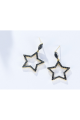 Clou oreille étoiles noir doré - Ref B093 - 02