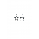 Clou oreille étoiles noir doré - Ref B093 - 03